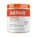 Geniální Brand Genius Hydrate - Electrolyte Supplement for Daily Hydration - Coconut Water - Sugar- Free - 8 Esenciální minerály a živiny - Non- GMO - Sour Peach Rings - 50 Služeb