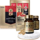 Korean Red Ginseng Extract 3000mg a kapsle Bundle - Saponin Hanppuri + The Root Original - Přírodní energetické doplňky pro imunitní podporu, Stress Relief, Focus & Mental Clarity with Ginsenoside Rg3
