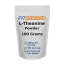 L- Theanine Powder 100% čisté, Non- GMO, Vegan, gluten zdarma Theanine Powder Supplement (Vícečetné velikosti) Mood and Cognitive, Stress Relief and Relaxation, Scoop Zahrnuto (100 gramů)