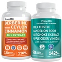 PrimeMD 21- in-1 Berberine dodatek s Ceylon Skořice, Chrom, hořký melon a zelený čaj extrakt (120 ct) &