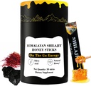 Himalájské čisté výživné Shilajit Honey Sticks Gold- Saffron, Honey - 75% Fulvic Acid, 85 + stopové minerály - pro muže ženy - 30 Sticks (Shilajit Honey 30 Sticks)