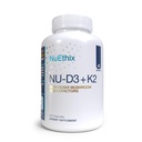 NuEthix Supplementations NU- D3 + K2 - Vitamin D3 a K2 5000 iu Doplňky - Baleno s Reishi Houba, Magnesium, & Zinek - 60ct, 60 Servings - Made in USA Produkty pouze