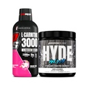 PROSUPPS L- karnitin 3000 stimulant zdarma tekuté střely (31 Sluhy, Dragon Fruit) a Hyde Max Pump Předcvičení pro muže a ženy (20 Služeb, Neochucené) Bundle
