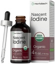 Horbaach Nascent Jodové kapky 124; 4 Fl Oz Oz 124; Organic Liquid Tincture Appendix 124; jako draslík Iodide 124; Vegan, Non- GMO, a gluten zdarma