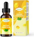 Fyzikální organické Lemon Balm Liquid Extract pro imunitní podporu - Lemon Balm Tincture for Mood & Relaxation Support - Organic Tincture Leaf Kapky pro dospělé a děti doplněk stravy - 60 ml