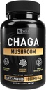 Véla 's Chaga Houbový dodatek Houbová kapslí 124; 1500 mg na porci 124; 120 Kapsle (Chaga Houba (120 Počet))