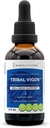 Tribal Vigor Alcohol- Free, Glycerite Eleuthero Sibiřský ženšen, Catuaba, Barrenwort - Horny Goat Weed, Muira Puama, Saw Palmetto, Tribulus. tinktura, bylinné extrakt Wellness Support (2 FL OZ)