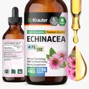BIO KRAUTER Echinacea Drops - Přírodní imunitní podpora - Echinacea Tincture Dodatek - Vegan, Alkohol & Sugar Free Drops - 4 Fl.Oz.