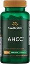 Swanson Maximální síla AHCC - Podpora pokročilé imunitní podpory - Přírodní doplněk Napomáhání NK buňky & Podpora jater - (60 Veggie Kapsle, 500mg každý)