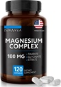 Triple Magnesium Complex Supplement (120 Vegan Capsules) - 180mg Glycinátu hořečnatého Taurát a Citrát - Komplexní doplňky hořčíku v klidu