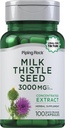Piping Rock Milk Thistle Dodatek 3000mg PHARMAN 124; 100 kapslí PHARMAL 124; Koncentrovaný bylinný extrakt PHARMAL 124; Non- GMO, gluten zdarma