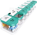 Odaro Extra velký týdenní pilulka organizátor 2 krát denně, Pill Box 7 den Am Pm držet denní medicína vitamíny a doplňky - Kyan