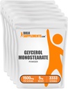 BulkSupplements.com Glycerol Monostearát Powder - Glycerol Powder, Glycerol Supplement, Energy Source - Potravinářský stupeň, Bezlepkové, 1500mg na servírování, 5kg (11 liber) (Balení 5)