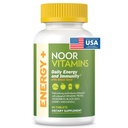 Noor Vitamíny Energy + Multivitamin; Halol Vitamin pro výrobu a imunitu energie, 26 Vitamíny & Minerály, Black Seed, Dates, Honey, pro muže a ženy. Želatina zdarma, 2 měsíční dodávka