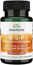 Swanson R-5-P (Riboflavin- 5-Fosfát) - vitamín B2 dodatek k podpoře energie, metabolismus a vize zdraví - přírodní wellness vzorec - (60 Kapsle)