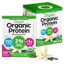 Orgain Organic Vegan Protein Powder, Vanilla Bean - 21g Plant Protein, 5g Prebiotický Vlákno, Nízký karb, Žádné přísady laktózy, No Add Sugar, Non- GMO, Pro Shakes & Smoothies, 10 Cestovní balení