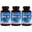 BioEmlem 3 Pack Antarktický krilový olej 1000mg Softgels, Omega-3s Oil s vysokými hladinami EPA + DHA, Astaxanthin, a fosfolipidy, podporuje zdraví mozku, 180-Count Non- GMO, gluten zdarma, 90 dní dodávky