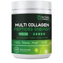 NATURE TARGET Multi- Collagen- Peptides- Prášek - Hydrolyzovaný kolagen s směsí energie + Multivitamin & Minerály, Podporuje Energy Skin Hair Nail & Joint, Non- GMO, 35 Servings