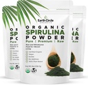 Pozemský kruh Organics Spirulina Powder, Kosher, Surové a Non-ozářené 124; Čistý Vegan Protein OF 124; Premium Energy Superfood, High Amino kyseliny a antioxidanty - (8oz - 3 Pack)