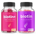 NutraChamps Biotin + & Biotin. Kompletní duo pro vlasy, kůži a nehty.