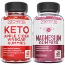 60 Keto jablečné octové gumy Pokročilé váhové ztráty + 60 Magnesium gumy Formualted s 770 MG Magnesium Citrát.