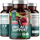 N1N Premium Acid Supplement [14X Potent Byliny] Všechny přírodní ledviny a kyseliny močové s Tart Cherry, Mléko Thistle, Cranberry, Celer, Chanca Piedra, 60 Veg Caps