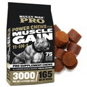 Bully Max 11-in-1 Muscle Gain Power Chews - High Protein Dog Supplement s aminokyselinami - Zdravé léčby pro štěňata a dospělé psy - Premium Muscle Builder pro všechny Breeds - 75 Tasty Soft Dog Chews