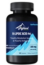 R Kyselina lipoová (Na) 300mg na servírování, 120 kapslí, až 5X lepší absorpce, Výborný Nutriční dodatek pro zdravou metabolickou podporu a Antioxidants-1 lahvička
