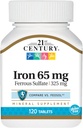21. století Železo 65 Mg Železný sulfát 325 Mg tablety, 120 Počet (balení po 2)