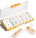 AM PM Pill Pořadatel 2 krát denně, 7 den Pill Box Týdenní Pill Pořadatel Cestování s odděleným kontejnerem, Přenosné denní medicína Planner Dipenser Pouzdro pro vitamín, rybí oleje, doplňky