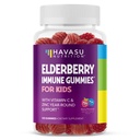 Elderberry Gummies for Kids with Zinek and Vitamin C - Immunní Supplement for Children - 120 Count, Vegan, Berry Flavor - Pohodlná denní obrana s antioxidanty a esenciální výživné látky
