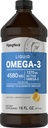 Piping Rock Omega 3 Rybí olej tekutý dodatek 124; 16 Fl Oz Oz 124; Merkur zdarma 124; Lemon Flavor 124; 1370 mg aktivní Omega-3 Omega-3 124; pro muže a ženy 124; Non- GMO, gluten zdarma