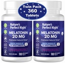 Nature 's Perfect Night CLAS124; Melatonin 20mg CLAS124; 180 Quick Disolve Tablety, 2-Pack CLAS124; Natural MixBerry Flavor CLAS124; High Potency CLAS124; Sugar Free CLAS124; Vegan CLAS124; Gluten Free CLAS124; 2 Count