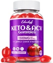 Keto ACV Gummies - 1500mg Apple Cider Ocet Gummies s Probiotika, B12 a Keto Podpora, Detox & Cleanse, GMO Free & Vegan - 60...
