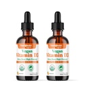 LIQUIDHELTH Vitamin D3 4000 IU, USDA Organic Vitamin D Liquid Kapky pro dospělé a děti, Vegan Vitamin D pro podporu imunitního systému, zdraví kostí, Mood Support, Zdravá pleť - Made in USA (2 Pack)