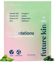 Budoucí druh karagenan- Free základy Multivitains pro ženy a muže s Omega-3, B12, D3, zinek, jód, hořčík, K2 & Selen, Vegan, Kompozitní pytel (60ct)