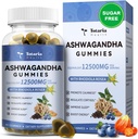 Totaria Sugar Free Ashwagandha plněné gumové 2500mg w / Vitamin D3, Magnesium Glycinát, Rhoddiola, Ultra síla Ashwa Root doplňky pro ženy & Wen, pro relaxaci, Energie, Blueberry Flavor