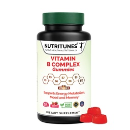 Vitamin B Complex Gummies- High potency B Complex Vitamíny s methyl B12, Folát, Biotin & Vitamin C - Non- GMO, Vegan, Gluten- Free - 90 Gummies - Made in USA