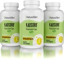 NaturalSlim NaturalSlim Natural Draslík Citrát Gluconate 99 mg - Kadsorb podporuje rovnováhu elektrolytů a normální pH - Absorbovatelné doplňky draslíku s esenciálními minerály - Non GMO 400 Kapsle 3 Pack