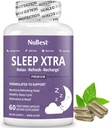 NuBest Sleep Xtra CLAS124; Podporuje zdravý spánek pro dospělé 124; Vitamin B6, Melatonin, Ashwagandha, Heřmánek, Valerian & More - Non Habit- Forming CLAS124; 60 Veganské kapsle 124; 1 měsíc dodávky