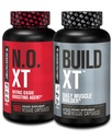 Jacked Factory Muscle Builder Supplement Stack - Build- XT Muscle Builder & N.O. XT Nitric Oxide Boosting Agent for Dual Support (60 Day Supply)