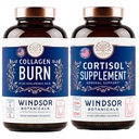 WINDSOR BOTANICALS Cortisol Blocker a Multi kolagen Burn - Beauty and Mood Support Bundle