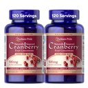 Pýcha puritánské přirozeně sourced Cranberry jeden za den ovoce koncentrát 500 mg, 50: 1 Dietní dodatek pro podporu močových cest, 4 měsíce dodávky, 120 rychlé uvolnění kapsle, 2 balení