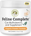 Wholistic Pet Organics Feline Kompletní organické dýně - 4 Oz - Multivitamin & Probiotický prášek pro kočky - Přírodní kočka potrava & stravovací podpora
