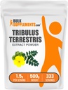 BulkSupplements.com Tribulus Terrestris Extract Powder - Tribulus Terrestris doplňky, Bylinné doplňky - Gluten Free, 1.5g per Serving, 500g (1,1 lbs) (Balení po 1)