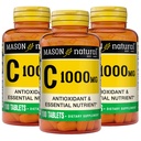 MASON NATURAL Vitamin C 1000 mg, 300 denní dodávka, podporuje zdravý imunitní systém, antioxidant a esenciální výživný, 3 balení