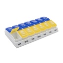 EZY DOSE Týdenní (7- Day) AM / PM Pill Organizátor, Denní vitamíny Kontejner a medicína Box, Velké Pop- Out Compartments, Určeno pro cestování, 2 krát denně, modré a žluté lidy