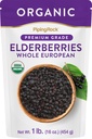 Piping Rock Elderberry Sured Organic Corrections 124; 1lb Bulk dodatek 124; European Whole Berries Côte 124; Vegetarian, Non- GMO, gluten zdarma