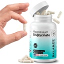 Magnesium Bisglycinát 200mg - vysoce absorpční granulovaný doplněk hořčíku - Gentle on Stomach, gluten- Free, Podporuje spánek, svalové křeče a pozitivní nálady - 120 Kapsle (Balení po 1)