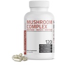 Bronson Triple Houba Complex - Maitake - Reishi - Shiitake - Výkonný antioxidant a imunitní systém Booster - Full Spectrum Houba Complex - 600 mg Kapsle - 120 Počet
